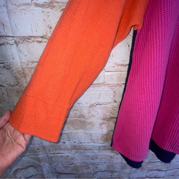 Margaret Winters Laglenlook Colorblock Pullover Waffle Top Size Small - Picture 3 of 9